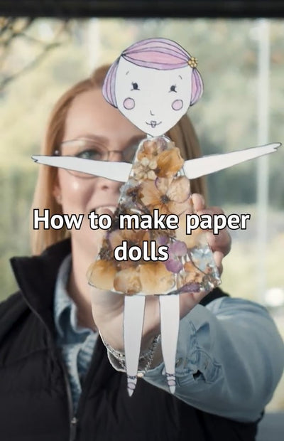 Creating Whimsical Paper Dolls Adorned with Dried Flowers!